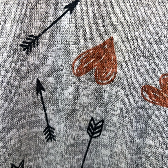 Tempted Top Shirt Hearts Arrows Black Bow Ruching Sz 2x - Picture 4 of 10
